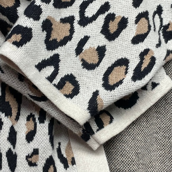 Croft & Barrow Open Front Leopard Print Knit Cardigan Size 2X - Picture 5 of 9